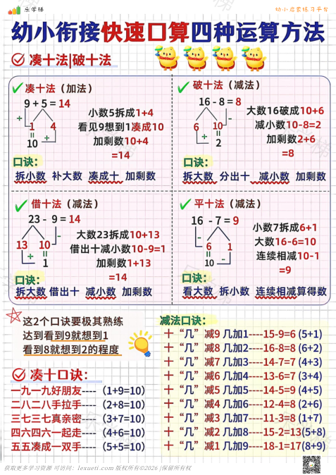 4种方法(10以内口算)